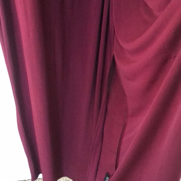 S.L. Fashions Sleeveless Burgundy Maxi dress - Picture 5 of 10